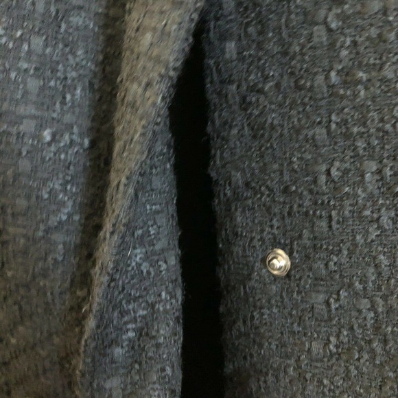 Zara NWT Women's Tweed Coat Mid Length Black Chain Jacket Runs M - Picture 6 of 7